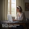 thumbnail image 4 of Half Price Drapes Signature Neutral Ground Velvet Blackout Curtains For Bedroom(1 Panel), 50WX 120L, 4 of 11