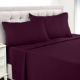 thumbnail image 3 of Lux Decor 4 Piece Twin Bed Sheets Set - 16 Inch Deep Pocket Microfiber Sheets - Plum, 3 of 11