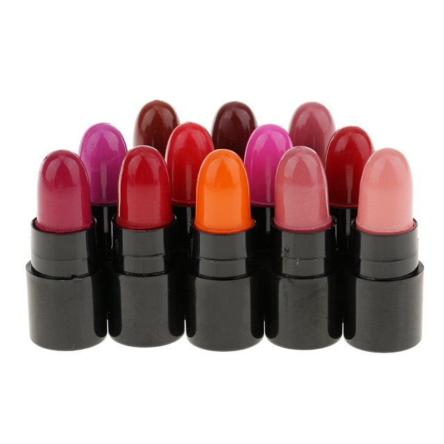 12 Colores Conjunto L?pices de Labios Port?tiles de Maquillaje Hidratente de Larga Duraci?n Sunnimix L?piz labial