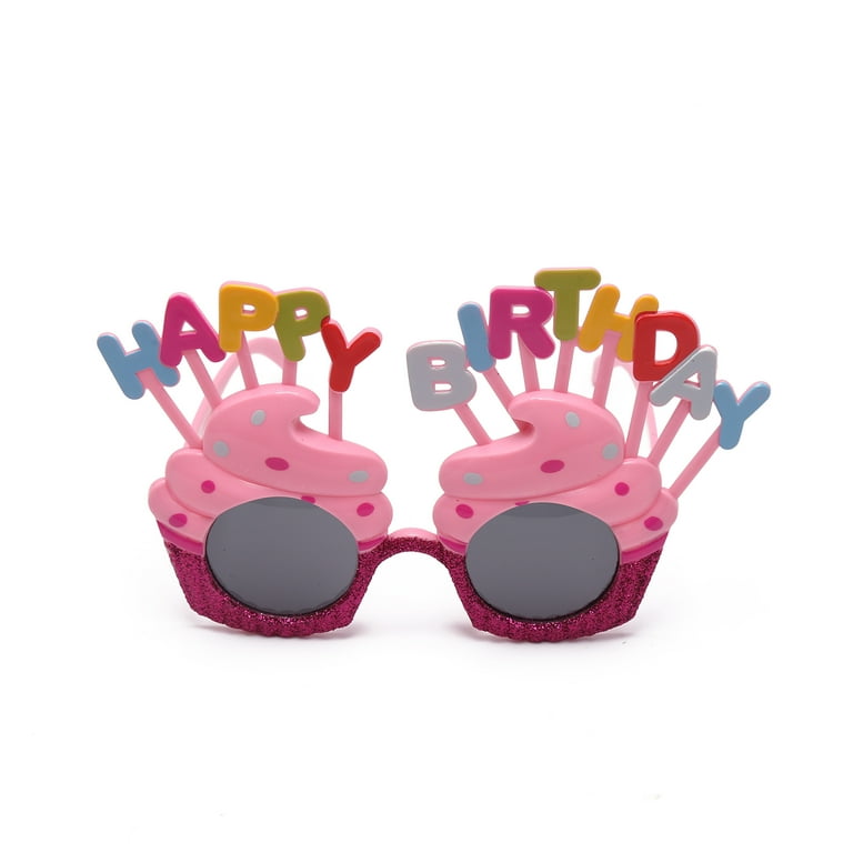 Happy Birthday Cupcake Party Glasses Way To Celebrate Pink