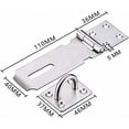 thumbnail image 2 of Herrajes para puertas y ventanas Cerrojo de candado de acero inoxidable, Cerrojo y grapa resistentes con tornillos, Cierre de puerta Cerradura de puerta Pestillo de cobertizo Grapa de candado, 2 of 5