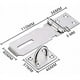 thumbnail image 2 of Herrajes para puertas y ventanas Cerrojo de candado de acero inoxidable, Cerrojo y grapa resistentes con tornillos, Cierre de puerta Cerradura de puerta Pestillo de cobertizo Grapa de candado, 2 of 5