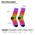 thumbnail image 5 of Yiaed Colorful Glitter Print Great elasticity Crew Socks Sports socks for Men and Women, 5 of 5