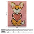 thumbnail image 4 of Orinice Love Heart Furry Warm Lightweight Blanket Soft Fleece Blankets Throw Blanket for Living Rooms Sofa Decor Cow Gifts All Seasons Long-Lasting Blanket 40x50in, 4 of 6