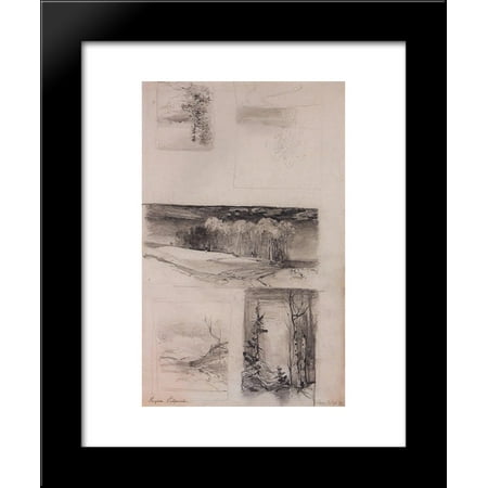 Russian Landscape - Motives of the Russian landscape 20x24 Framed Art Print by Aleksey Savrasov