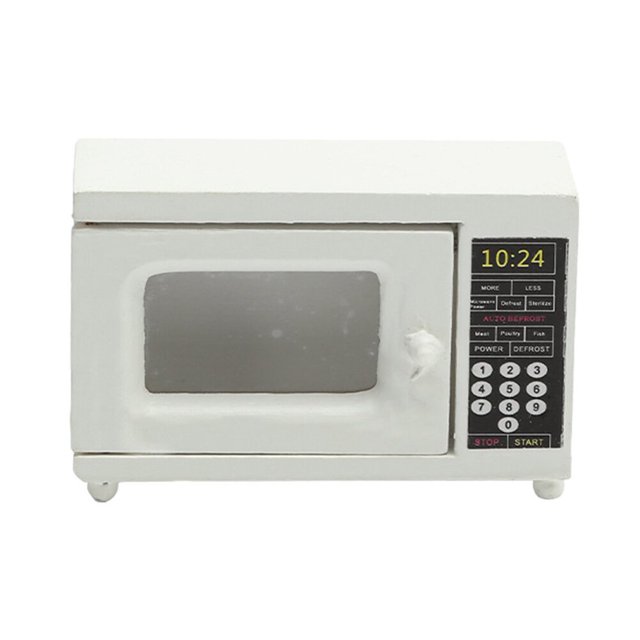 AMERTEER Mini House Microwave Oven Vintage Cooking Accessory Ornament