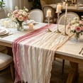 thumbnail image 6 of Fmbmuo 70x35Inch Gradient Crinkle Table Runner , Versatile Bohemian Table Cover , for Party Wedding Birthday Table Decoration, 6 of 6
