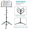 thumbnail image 4 of Support de Musique Réglable en Hauteur, Support Pliable Portable en Métal, 4 of 4