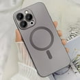 thumbnail image 5 of Magnetic Case for iPhone 15 Pro Phone Case for Women, Cute Matte Luxury Metallic Luster Design with Camera Lens Protector, Compatible with Magsafe Case for iPhone 15 Pro 6.1"-Titanium Gray, 5 of 14
