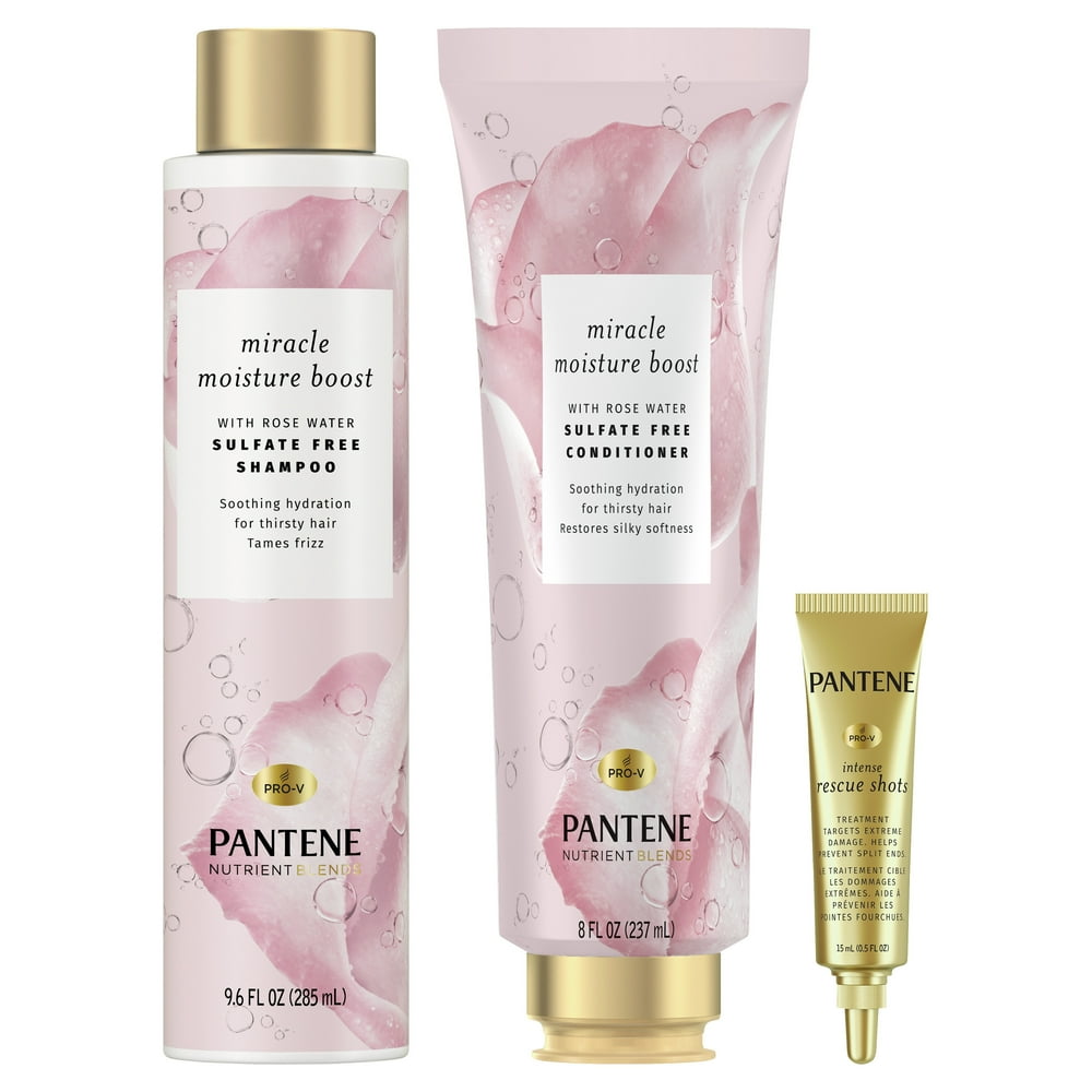 Pantene Pantene Miracle Moisture Boost with Rose Water Sulfatefree Shampoo & Conditioner