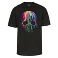 thumbnail image 1 of T-Shirt Homme Melting Skull Manches Courtes Graphique, Noir 3TG, 1 of 2