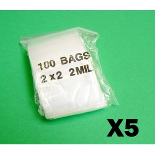 Ubistar Mini Clear Plastic Reclosable Zip Lock Poly Bags with Resealable Lock Seal Zipper (2x2 2mil 400packs)