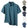 thumbnail image 4 of WREESH Men's Short Sleeve Solid Color Ice Silk Shirt Cool and Comfortable Top with a Luxurious Feel Gray, 4 of 4