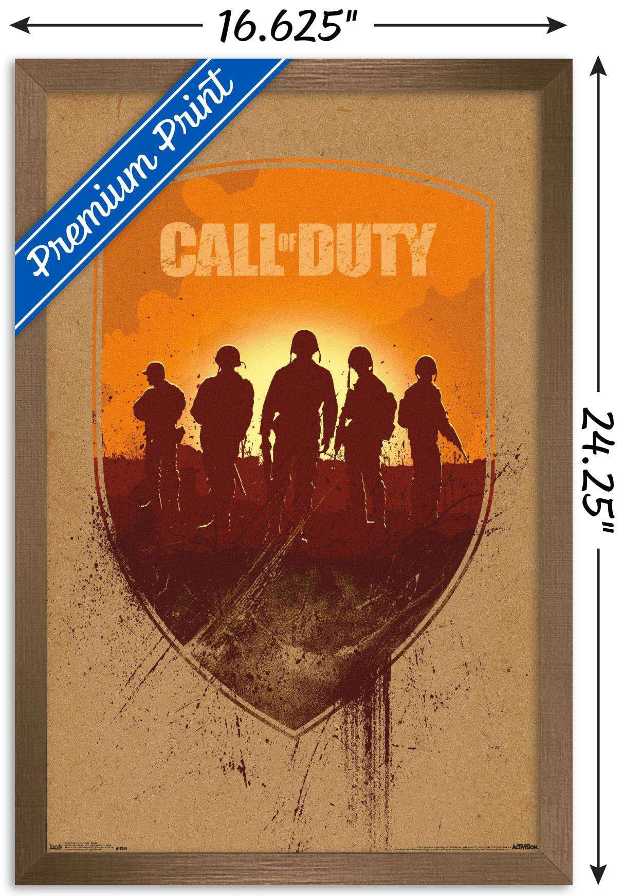 Call of Duty: WWII - Shield Wall Poster, 14.725" x 22.375", Framed