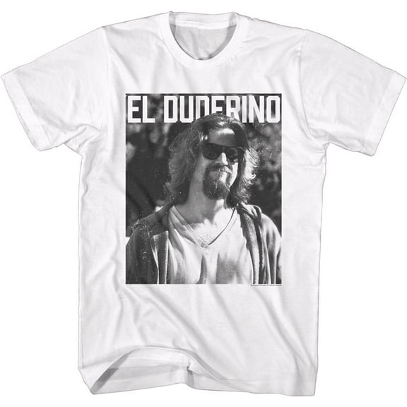 The Big Lebowski El Duderino White Adult T-Shirt 4Xl