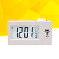 thumbnail image 3 of EeaseMX Reloj despertador digital con pantalla LED y proyección, moderno reloj de mesa con función de repetición de 12/24 horas para dormitorios, funciona con pilas (blanco), 3 of 8