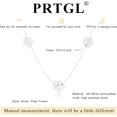 thumbnail image 6 of CROPD Pearl Necklace: 14K White Gold-Plated Pearl Pendant Necklace for Women Station Choker Y-necklace 16.5" + 2", 6 of 12