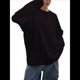 thumbnail image 1 of Camisetas de Larga Extragrandes para Mujer 2025, Camisetas Básicas de Cuello Redondo, Tops de Otoño, Ropa Informal de Entrenamiento Y2K Negro L, 1 of 9