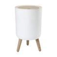 thumbnail image 1 of Cubo de basura de moda, cubo de basura de gran capacidad, cubo de basura con tapa a presión, cubo de basura con patas altas Pata desmontable redonda, 1 of 9