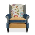 thumbnail image 5 of Maklaine Modern Fabric Arm Chair in Floral and Leopard Finish, 5 of 15