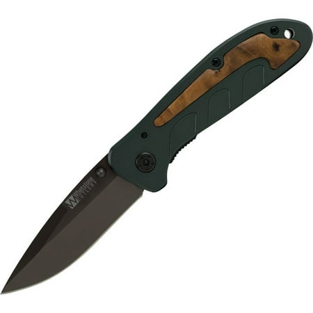MTECH Wood Inlaid Stainless Steel Knife, 7-3/4"
