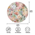 thumbnail image 3 of 15.4" Round Placemat Set of 1 Polyester Fabric Place Mats Non-Slip Dining Kitchen Table Mats for Kitchen Party Decor Abstract Pink Floral Pattern, 3 of 5