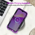 thumbnail image 3 of Casetego for Samsung Galaxy A16 5G Case,Glow in The Dark Three Layer Heavy Duty Shockproof Protection Hard Plastic Bumper+Soft Silicone Protective Case,Purple Rose, 3 of 8