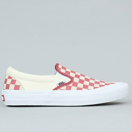 vans slip ons red checkerboard
