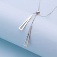 thumbnail image 3 of Stylish Geometric Y-Shaped Necklace in Silver - Perfect for Long Sweaters and Dresses, 3 of 4