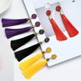 thumbnail image 3 of Jiaroswwei Bohemian Ethnic Flower Long Tassel Dangle Statement Earrings Women Jewelry Gift, 3 of 8