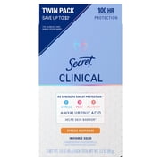 Secret Clinical 100HR Antiperspirant Deodorant, Invisible Solid, Stress Response, 1.6 oz (2 Pack)