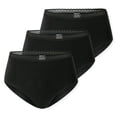 thumbnail image 1 of SCHIESSER Bragas de mujer, paquete de 3 - 3Pack Rio Slip, Stretch Cotton, liso Negro L (Large), 1 of 5
