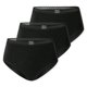 thumbnail image 1 of SCHIESSER Bragas de mujer, paquete de 3 - 3Pack Rio Slip, Stretch Cotton, liso Negro XL (X-Large), 1 of 5