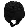 thumbnail image 2 of Casco de fútbol americano de EVA a prueba de golpes con forro de terciopelo y cuerda ajustable para adultos, color negro, 2 of 14