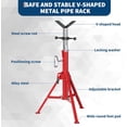 thumbnail image 3 of QinaQin V-Head Pipe Jack Stand, Adjustable Height 24 to 42 Inches, 2500 lbs Capacity for Welding or Threading, 3 of 7