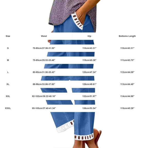 Women's Casual Pants Black Wide Leg Linen Pants for Women Drawstring Waist Flowy Lounge Pant Loose Fit Dressy Palazzo Trousers with Pockets