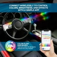 thumbnail image 4 of Xtreme Car Exterior RGB+IC LED Lights, 65.6’ Foot Multicolored Color Flow Lights, 200 LEDs, IP65 Waterproof, USB Powered, App Control, Car Accessories and Décor for Christmas, Holidays, Year Round, 4 of 6