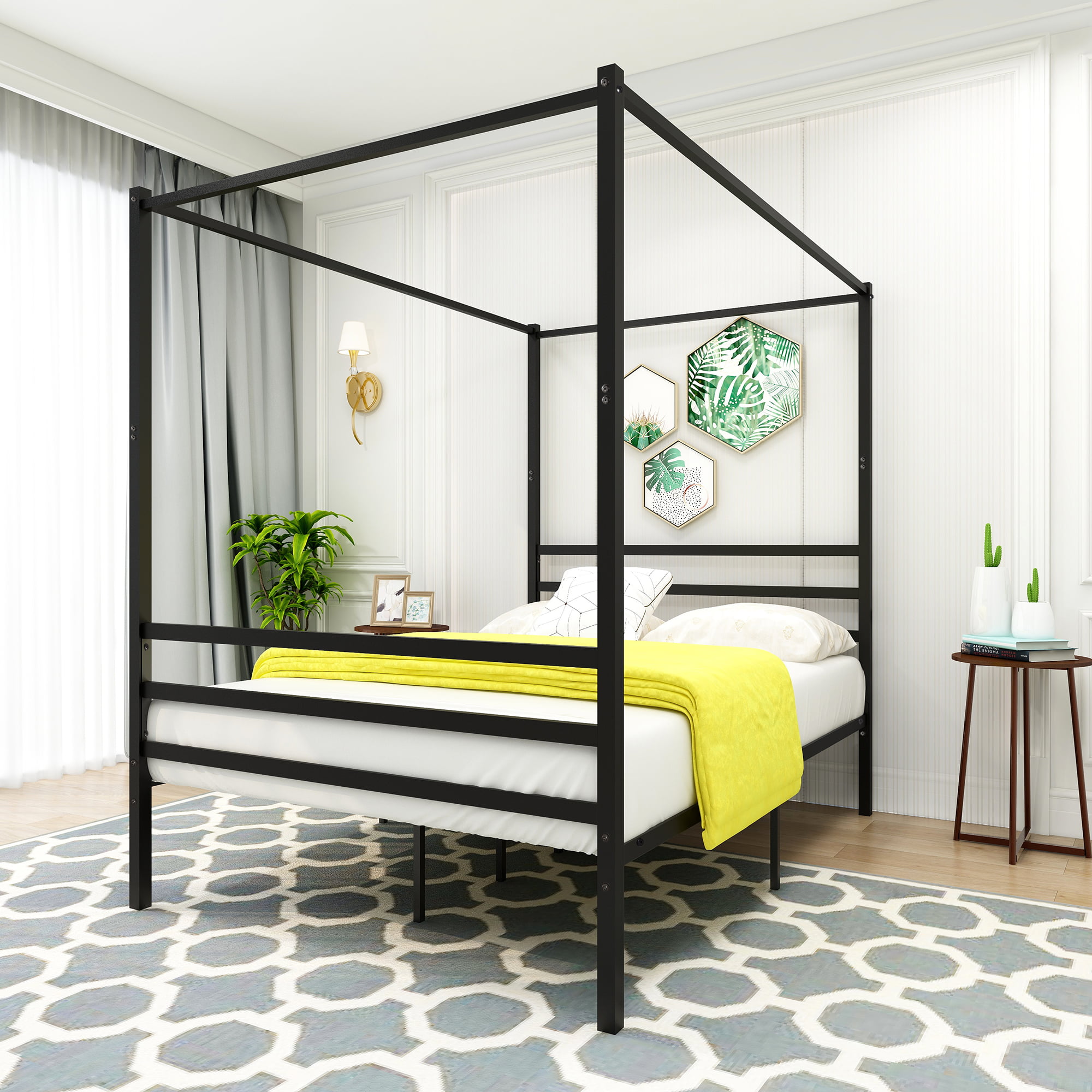 Details about   Metal Classic Headboard Full Queen Size Black Vintage Bed Frame Traditional 