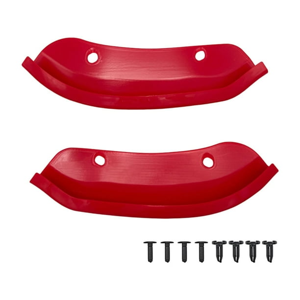 2 protectores de borde de alerón delantero, componente automotriz para mayor durabilidad. rojo
