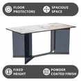 thumbnail image 5 of LeisureMod Oryn 71" Rectangular Dining Table Indoor Modern Kitchen Table with Sintered Stone Wide Top and Stainless Steel Base in White Grey, 5 of 9