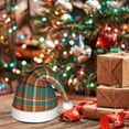 thumbnail image 6 of Fuzoiu colorful plaid Print Santa Hat Christmas Hat for Adults,Santa Hats with Pompom, Unisex Xmas Holiday Hat for Christmas New Year Festive Party Supplies, 6 of 6