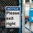 thumbnail image 6 of Please Exit Right Sign, Industrial Exit Sign 8"x12" UV Resistant for Indoor Outdoor Workplace, 6 of 7