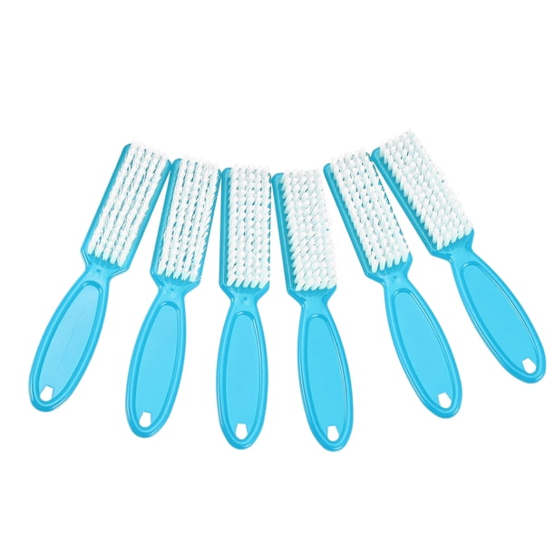 6 uds Cepillo de uñas Unique Bargains, herramientas de limpieza de uñas, Cepillo de manicura, mango de plástico, cepillos de pedicura, Azul