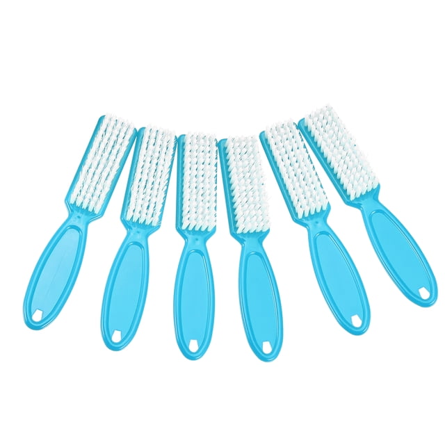 6 uds Cepillo de uñas Unique Bargains, herramientas de limpieza de uñas, Cepillo de manicura, mango de plástico, cepillos de pedicura, Azul
