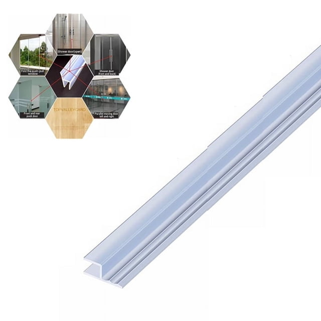 Barra de Sellado de Goma para Vidrio en Forma de H de 5 M, Tira de Sellado de Silicona para Mampara de Ducha de Baño de 6 mm, de Goma para Ventana