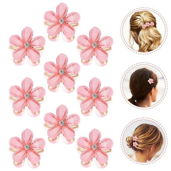 Niceauty Hair Claw Clips Small Pink Acrylic Alloy 20Pack