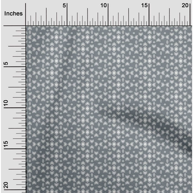 oneOone Viscose Chiffon Fabric Arrow & Diamond Geometric Decor Fabric Printed BTY 42 Inch Wide