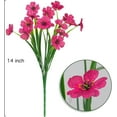 thumbnail image 6 of Zukuco Outdoor Artificial Flowers UV Resistant Flower Silk Flowers Porch Hanging Garden Porch Window Box Decorating (6PCS,Rose Red), 6 of 6