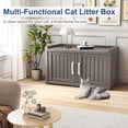 thumbnail image 2 of LEHOME Outdoor Cat House, Resin Hidden Litter Box Weatherproof with Double-Door Dual Compartment, Enclosed Litter Box Furniture for Indoor & Outdoor Use, 2 of 7