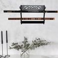 thumbnail image 3 of 2/3/4 Tier Sword Holder Wall Mounted Samurai Stand Samurai Sword Display Katana Flute Rack 2 Tiers, 3 of 8